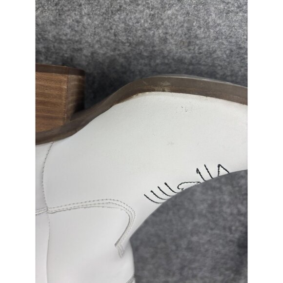 Dingo Boots Womens Size 9M White King Card Embroidered Western Cowboy Leather - Picture 12 of 13